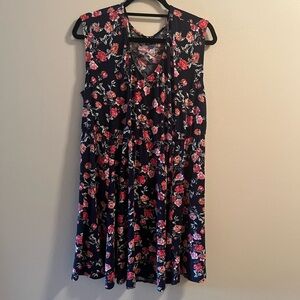 Torrid Navy Floral Mini Dress